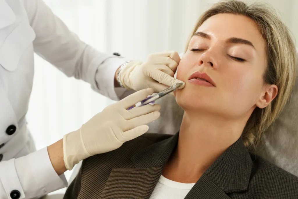Woman receiving dermal fillers treatment in George UT | MaVie Med Spa